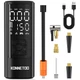 KONNETOO Inflator Portable Air Compressor - Pump for Car Tires with Black 